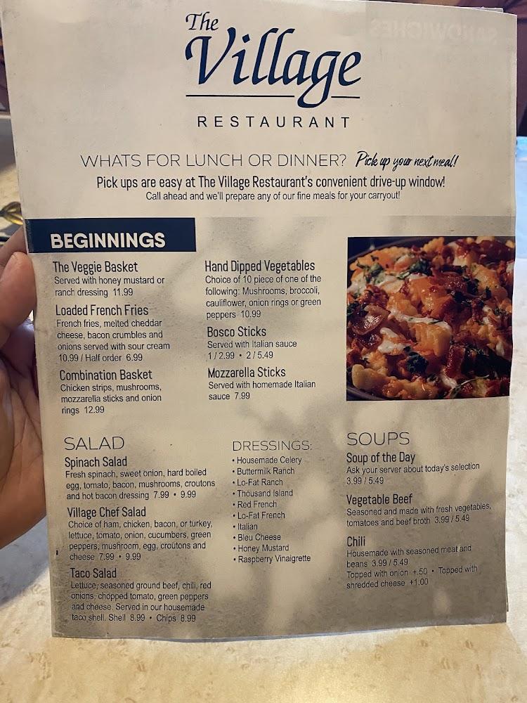 The Village Restaurant Menu image 3